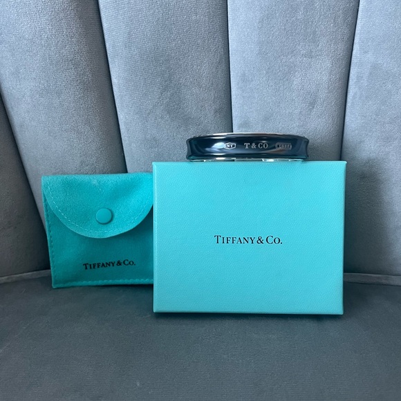 ❗️SOLD❗️Authentic Tiffany & Co. 1837 Midnight Titanium & Silver Cuff Bracelet - Picture 11 of 11